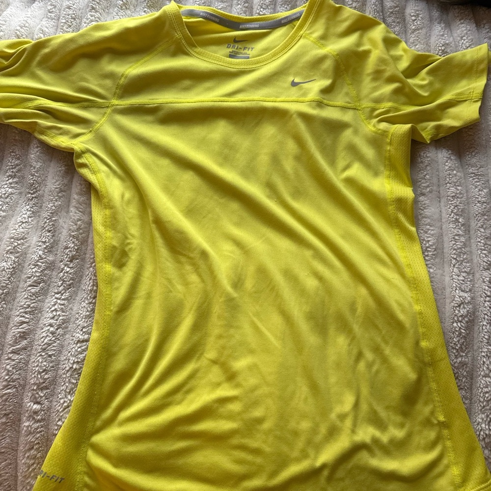 Nike Women's Bright Yellow running Short Sleeve Tee